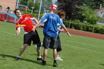 Nyon , dimanche 3 juin 2007 , Colovray , initiation au frisbee , photo Martial Fragniere