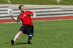 Nyon , dimanche 3 juin 2007 , Colovray , initiation au frisbee , photo Martial Fragniere